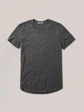 Buck Mason Men's Gray Vintage Tri-Blend Curved Hem Tee